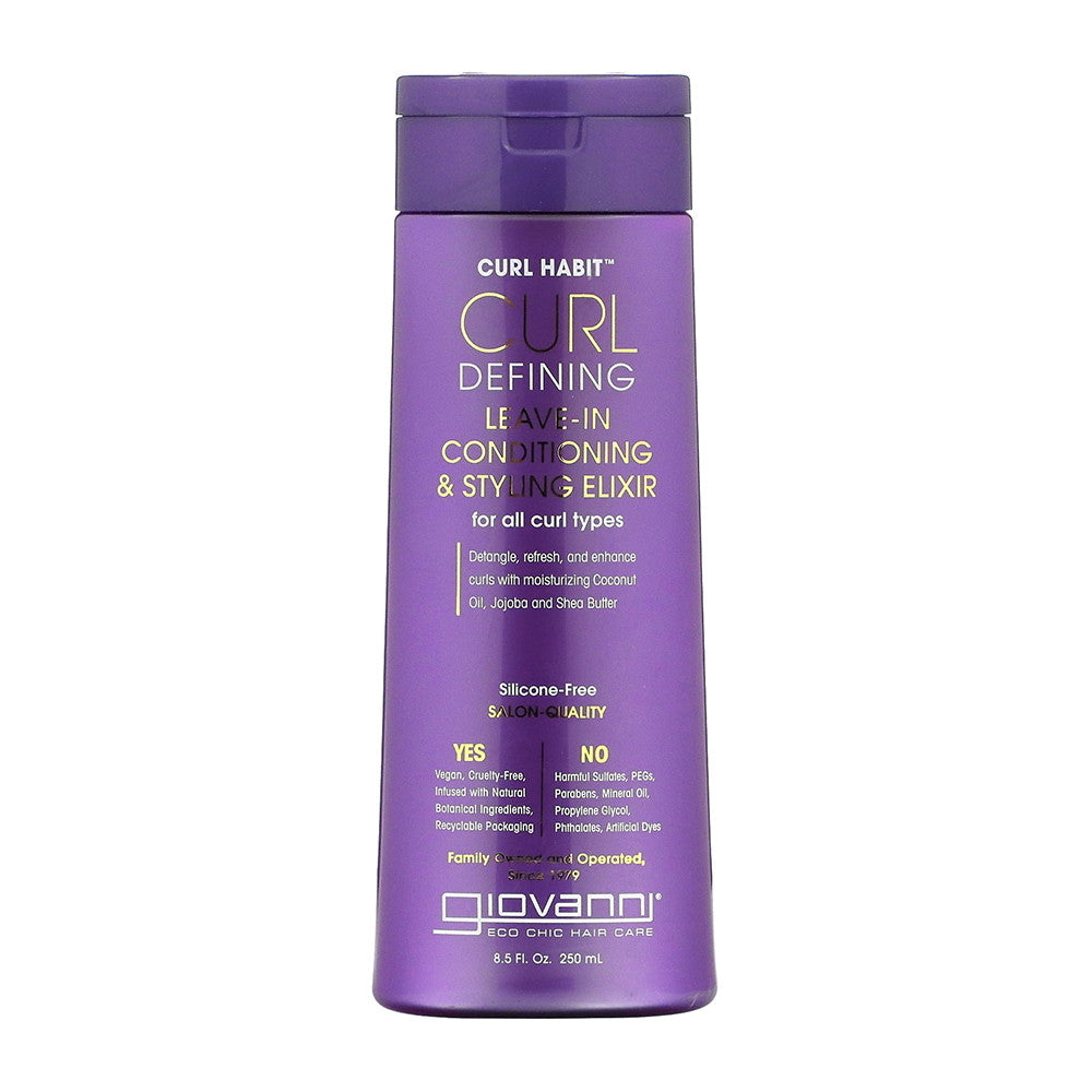 Giovanni Cosmetics Curl Habit Defining Leave In Conditioning And Styling Elixir, 8.5 Oz
